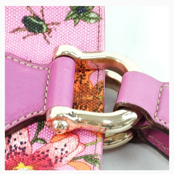 GUCCI Rare Vintage Flora Lesa Pink Tote Bag - Picture 4 of 13